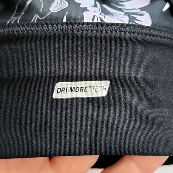 Athletic Works Dri-More Tech Black Floral Sports Bra Size Large - Picture 11 of 15
